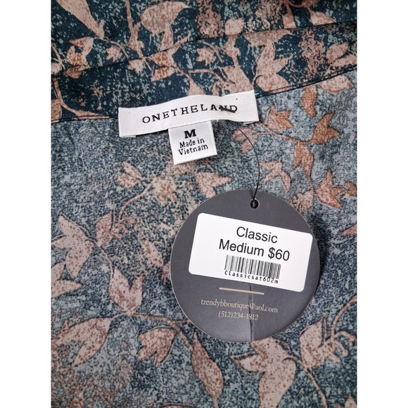 NWT Green & Copper Wrap Midi Maxi Dress ‎ Medium Puff Sleeve Boho Hi Low Floral - Picture 4 of 13